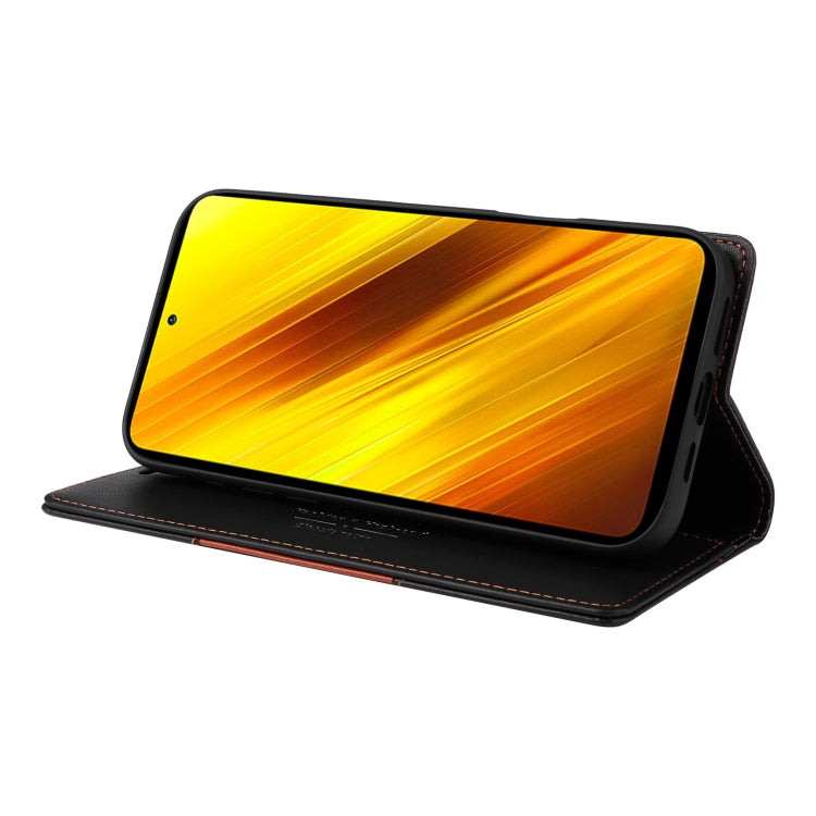 For Xiaomi Poco X3 NFC GQUTROBE G01 RFID Anti-theft Leather Phone Case