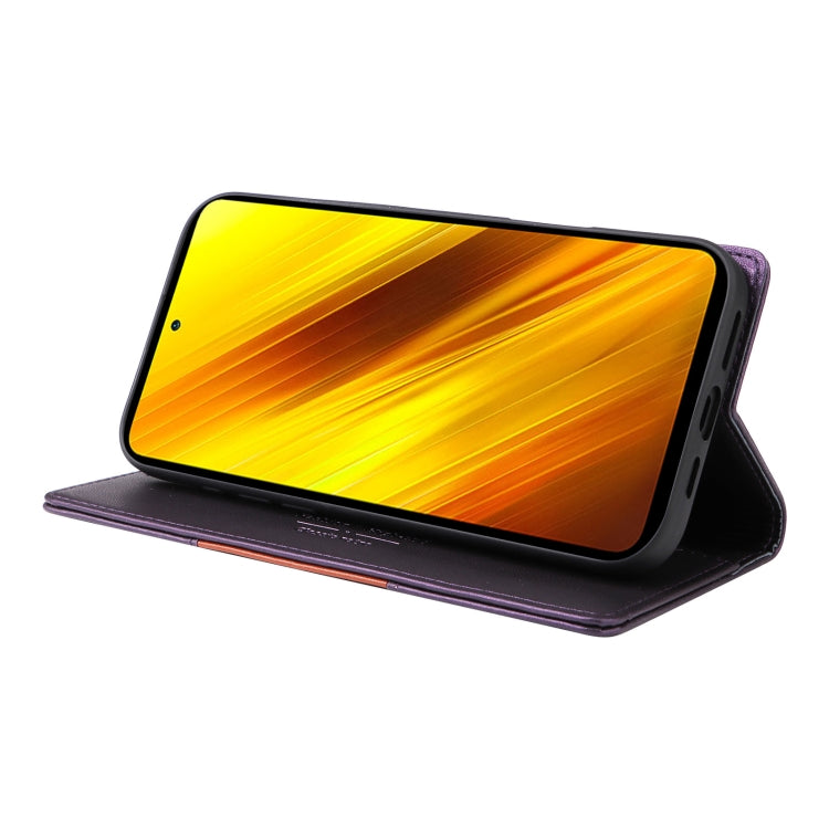 For Xiaomi Poco X3 NFC GQUTROBE G01 RFID Anti-theft Leather Phone Case