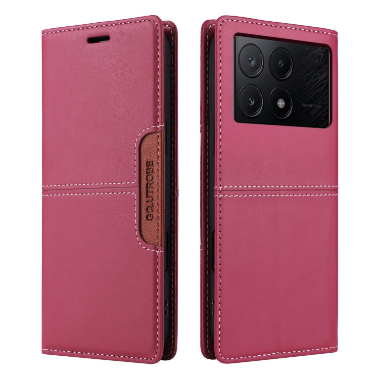 For Xiaomi Poco X6 Pro GQUTROBE G01 RFID Anti-theft Leather Phone Case