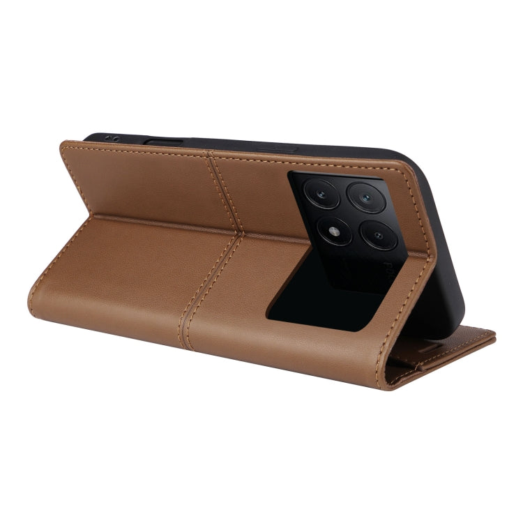 For Xiaomi Poco X6 Pro GQUTROBE G01 RFID Anti-theft Leather Phone Case