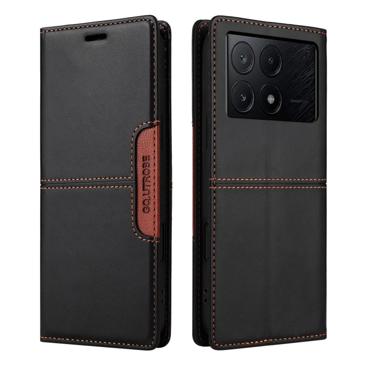 For Xiaomi Poco X6 Pro GQUTROBE G01 RFID Anti-theft Leather Phone Case