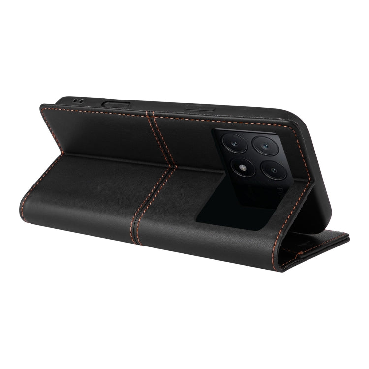 For Xiaomi Poco X6 Pro GQUTROBE G01 RFID Anti-theft Leather Phone Case