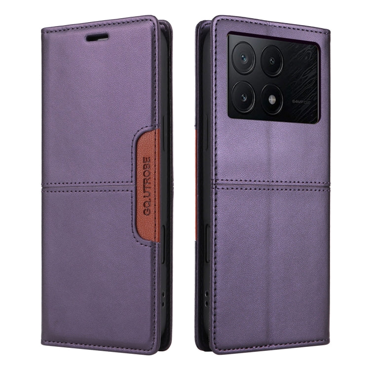 For Xiaomi Poco X6 Pro GQUTROBE G01 RFID Anti-theft Leather Phone Case