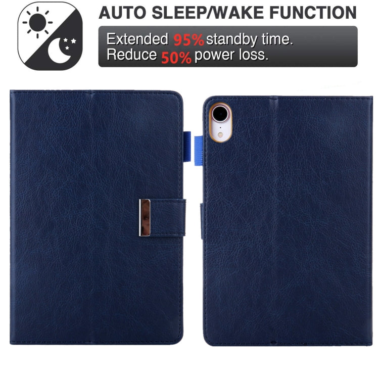 For iPad mini 6 / mini 2024 Hardware Buckle Deformation Holder Smart Leather Tablet Case