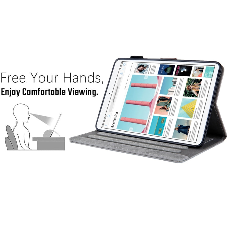 For iPad mini 6 / mini 2024 Fabric Contrast Color Smart Leather Tablet Case