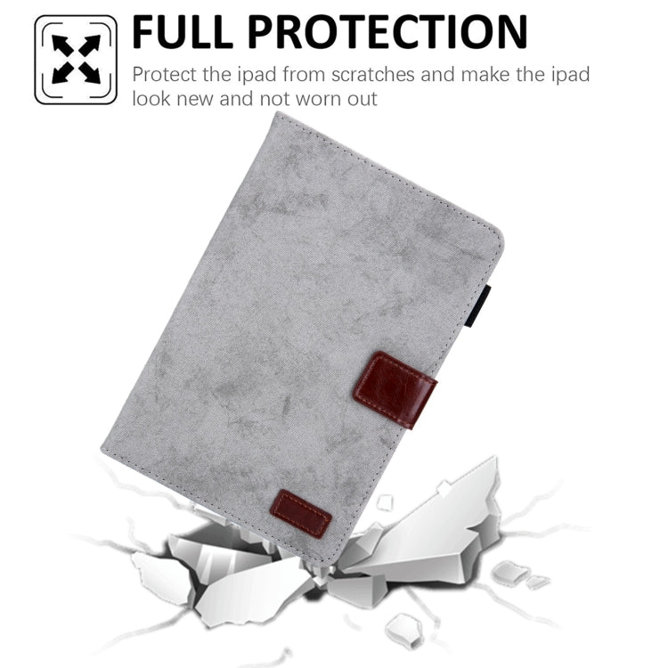 For iPad mini 6 / mini 2024 Fabric Contrast Color Smart Leather Tablet Case