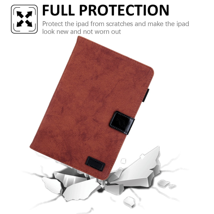 For iPad mini 6 / mini 2024 Fabric Contrast Color Smart Leather Tablet Case
