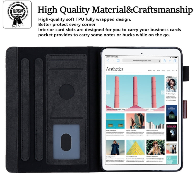For iPad mini 6 / mini 2024 Fabric Contrast Color Smart Leather Tablet Case