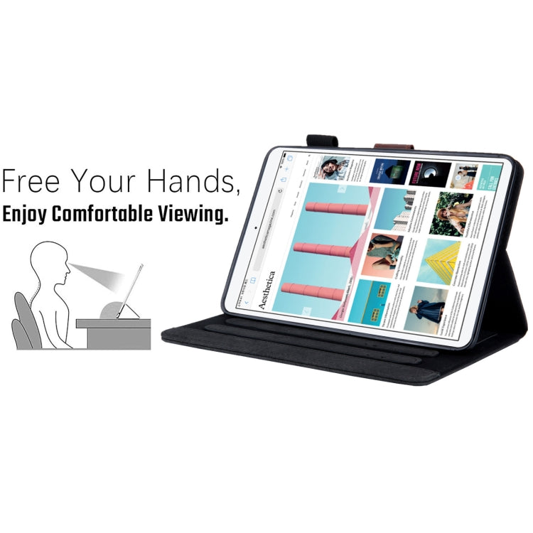 For iPad mini 6 / mini 2024 Fabric Contrast Color Smart Leather Tablet Case