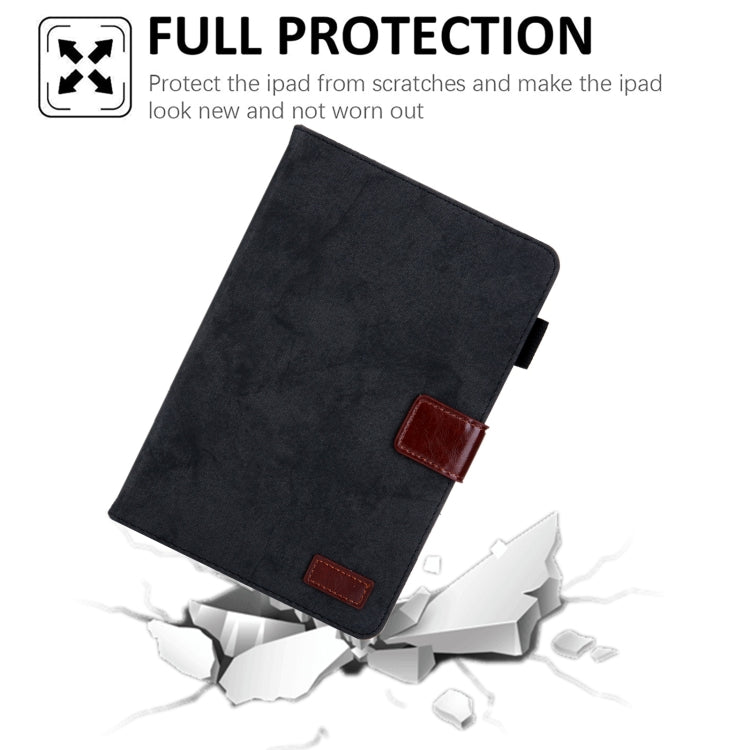 For iPad mini 6 / mini 2024 Fabric Contrast Color Smart Leather Tablet Case