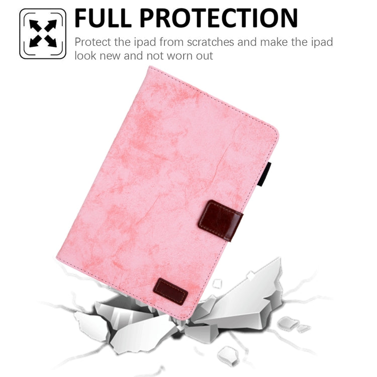 For iPad mini 6 / mini 2024 Fabric Contrast Color Smart Leather Tablet Case