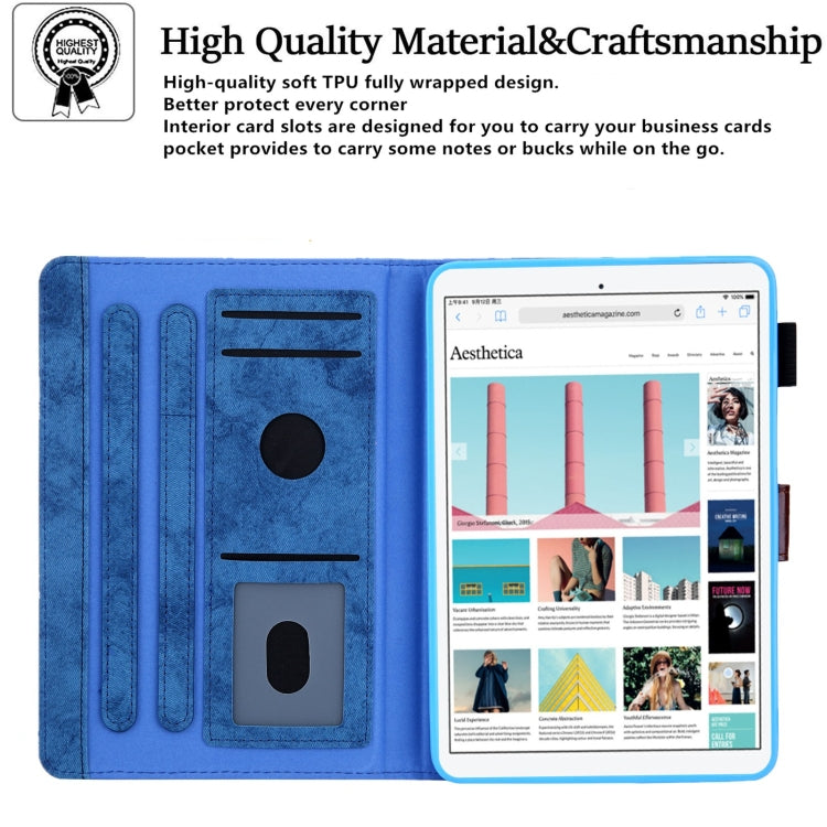 For iPad mini 6 / mini 2024 Fabric Contrast Color Smart Leather Tablet Case