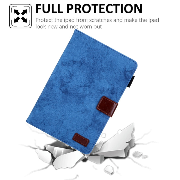 For iPad mini 6 / mini 2024 Fabric Contrast Color Smart Leather Tablet Case