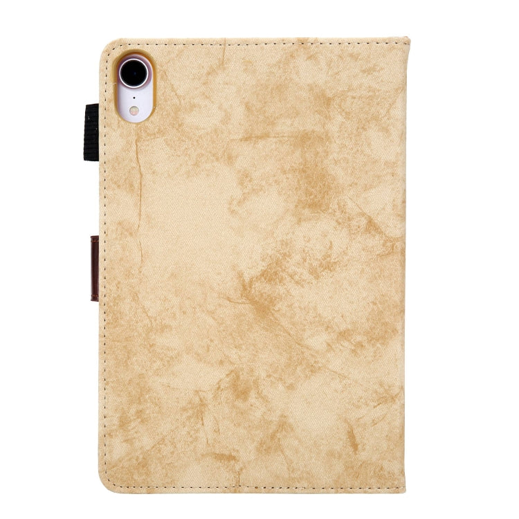 For iPad mini 6 / mini 2024 Fabric Contrast Color Smart Leather Tablet Case