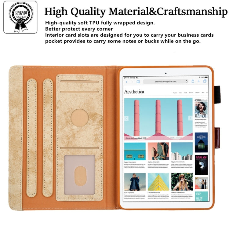 For iPad mini 6 / mini 2024 Fabric Contrast Color Smart Leather Tablet Case