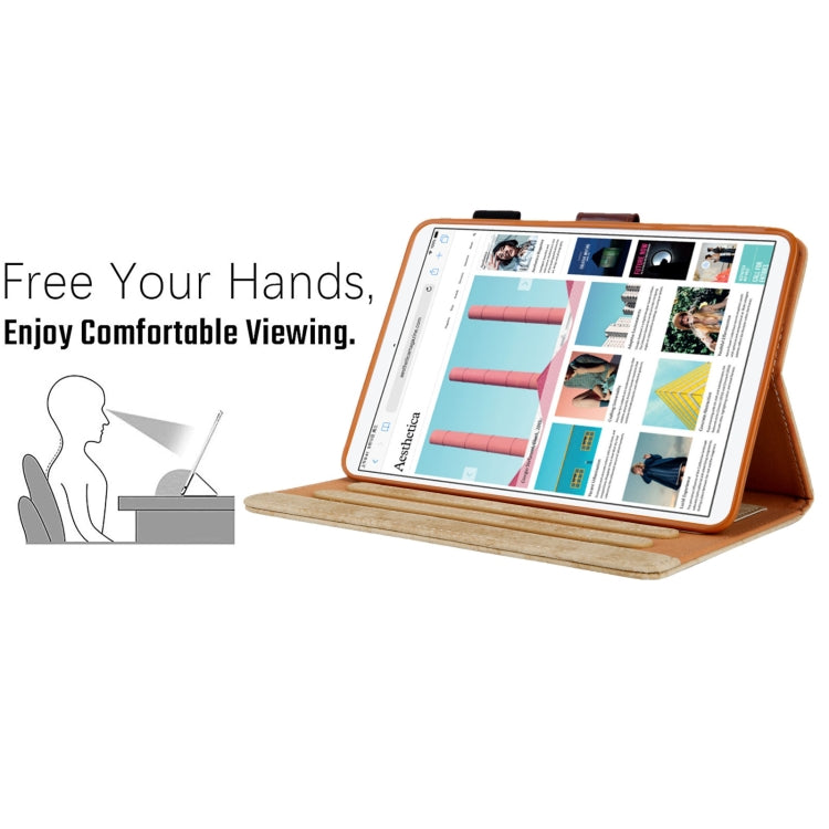 For iPad mini 6 / mini 2024 Fabric Contrast Color Smart Leather Tablet Case