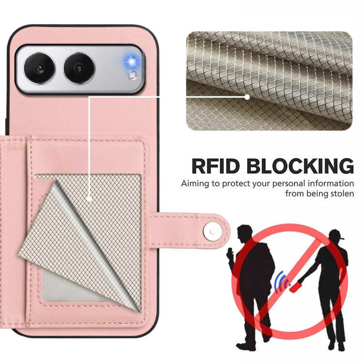 For OnePlus Nord 4 Button Card Bag RFID Anti-theft Phone Case