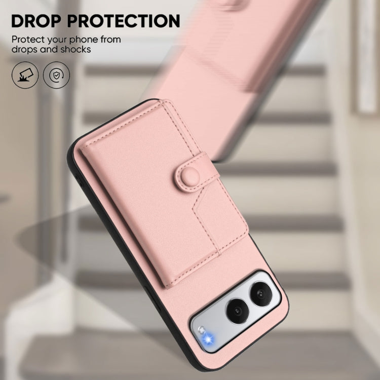 For OnePlus Nord 4 Button Card Bag RFID Anti-theft Phone Case