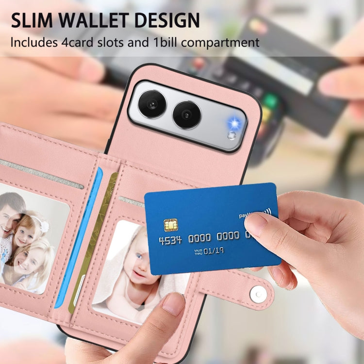 For OnePlus Nord 4 Button Card Bag RFID Anti-theft Phone Case