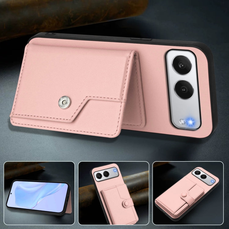 For OnePlus Nord 4 Button Card Bag RFID Anti-theft Phone Case