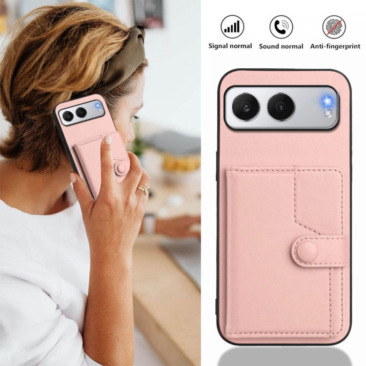 For OnePlus Nord 4 Button Card Bag RFID Anti-theft Phone Case