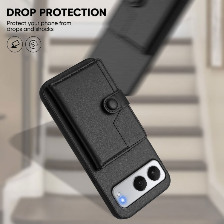 For OnePlus Nord 4 Button Card Bag RFID Anti-theft Phone Case