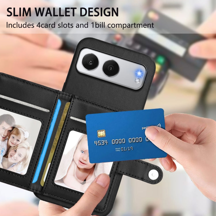 For OnePlus Nord 4 Button Card Bag RFID Anti-theft Phone Case