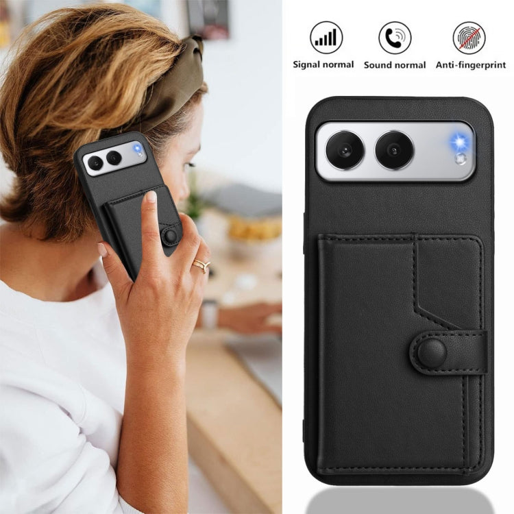 For OnePlus Nord 4 Button Card Bag RFID Anti-theft Phone Case