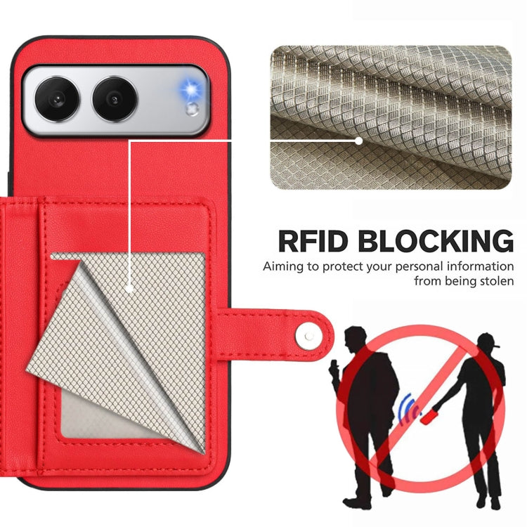 For OnePlus Nord 4 Button Card Bag RFID Anti-theft Phone Case