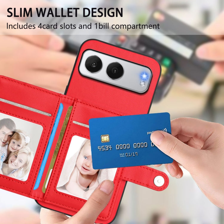 For OnePlus Nord 4 Button Card Bag RFID Anti-theft Phone Case