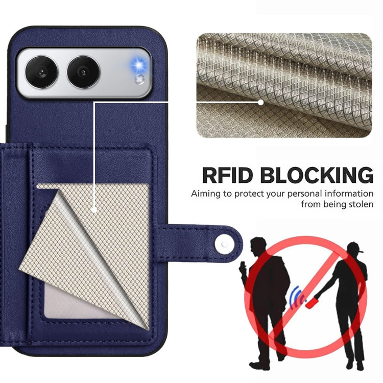 For OnePlus Nord 4 Button Card Bag RFID Anti-theft Phone Case