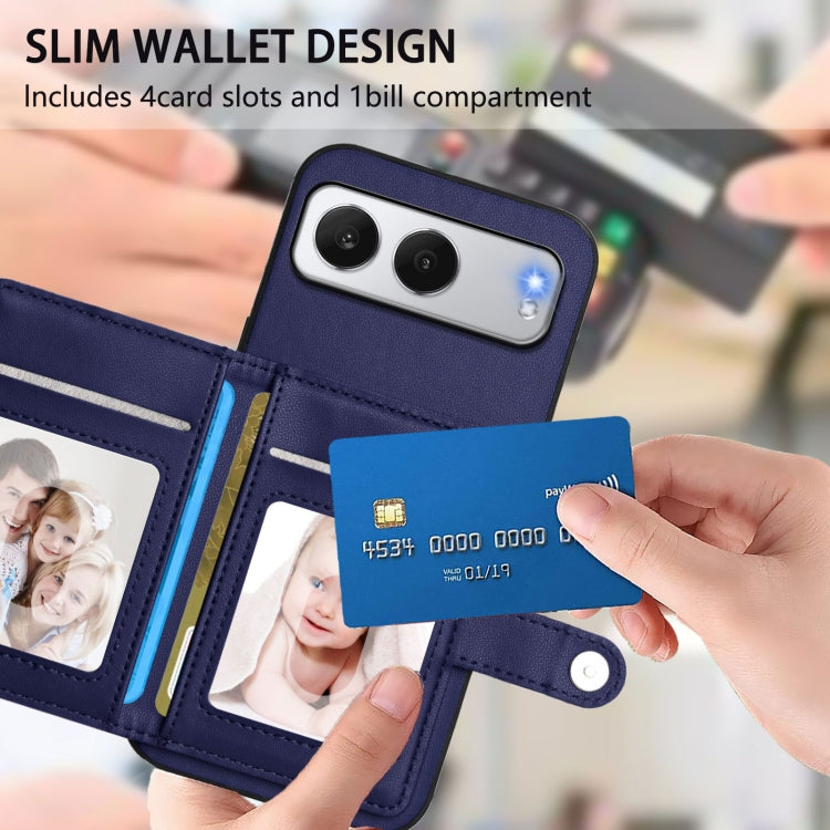 For OnePlus Nord 4 Button Card Bag RFID Anti-theft Phone Case