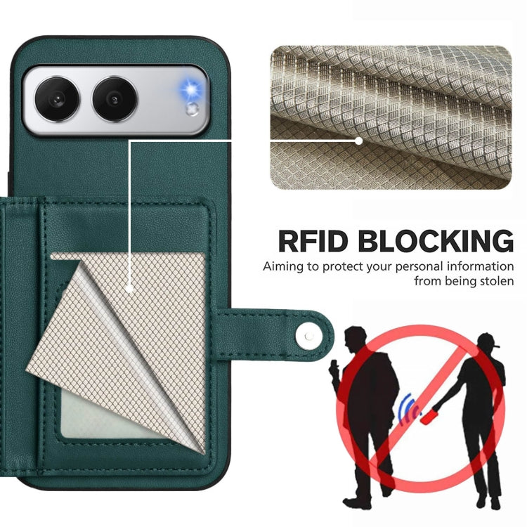 For OnePlus Nord 4 Button Card Bag RFID Anti-theft Phone Case