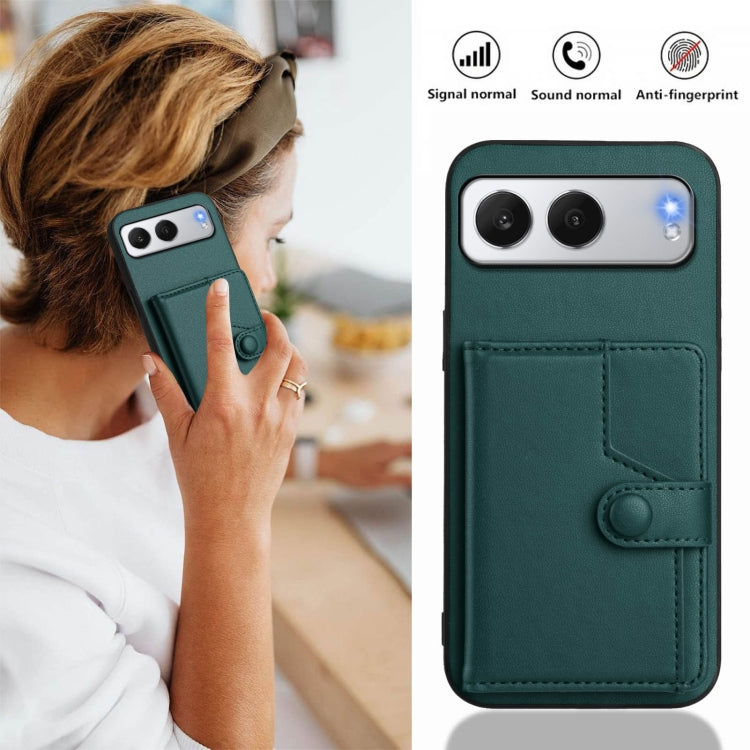 For OnePlus Nord 4 Button Card Bag RFID Anti-theft Phone Case