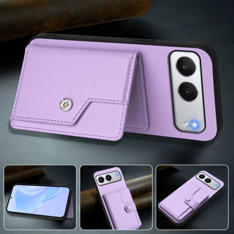 For OnePlus Nord 4 Button Card Bag RFID Anti-theft Phone Case