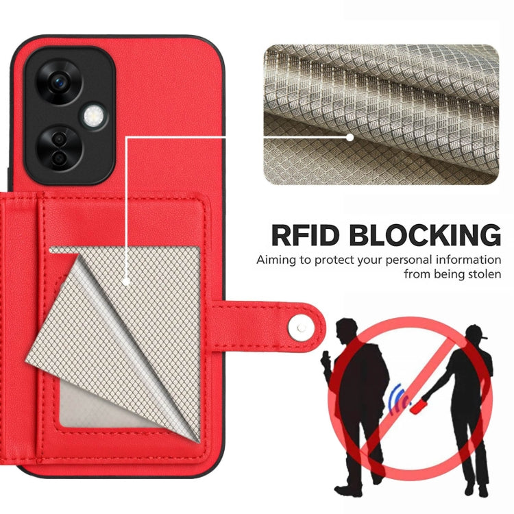 For OnePlus Nord CE 3 Lite Button Card Bag RFID Anti-theft Phone Case