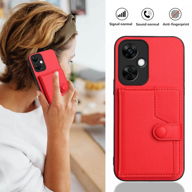 For OnePlus Nord CE 3 Lite Button Card Bag RFID Anti-theft Phone Case