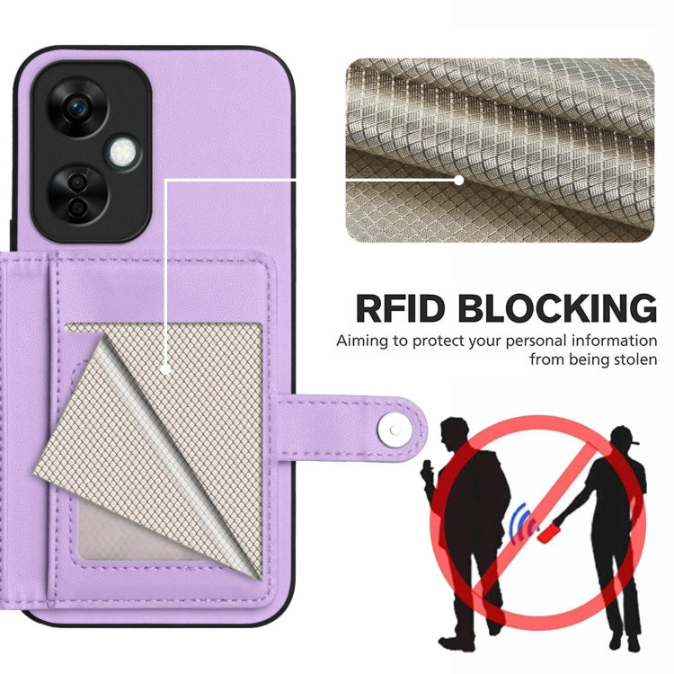 For OnePlus Nord CE 3 Lite Button Card Bag RFID Anti-theft Phone Case