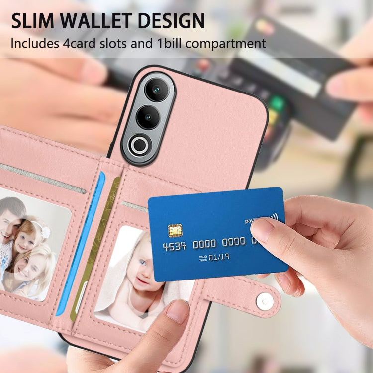 For OnePlus Nord CE4 Button Card Bag RFID Anti-theft Phone Case