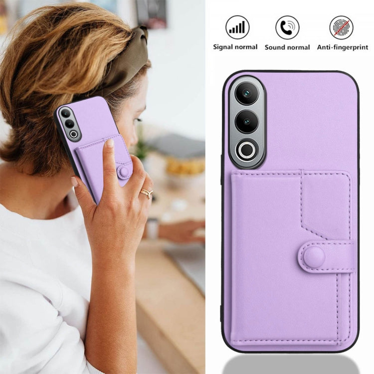 For OnePlus Nord CE4 Button Card Bag RFID Anti-theft Phone Case