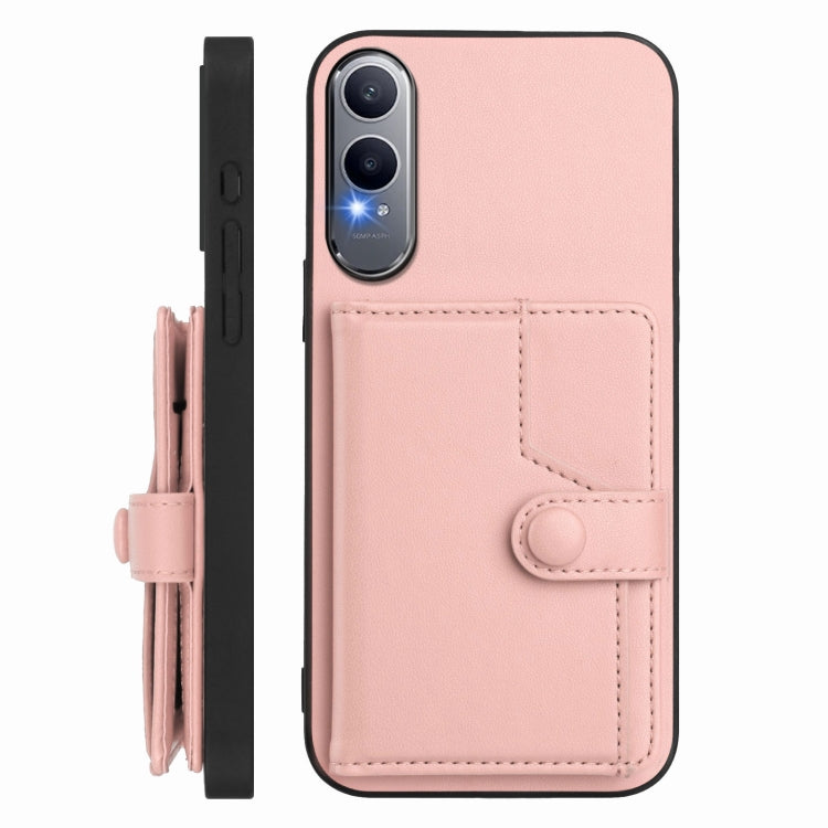 For OnePlus Nord CE4 Lite 5G Button Card Bag RFID Anti-theft Phone Case