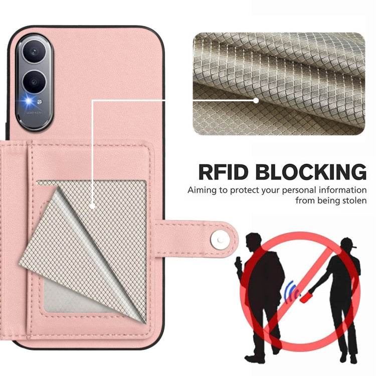 For OnePlus Nord CE4 Lite 5G Button Card Bag RFID Anti-theft Phone Case