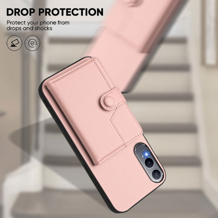 For OnePlus Nord CE4 Lite 5G Button Card Bag RFID Anti-theft Phone Case