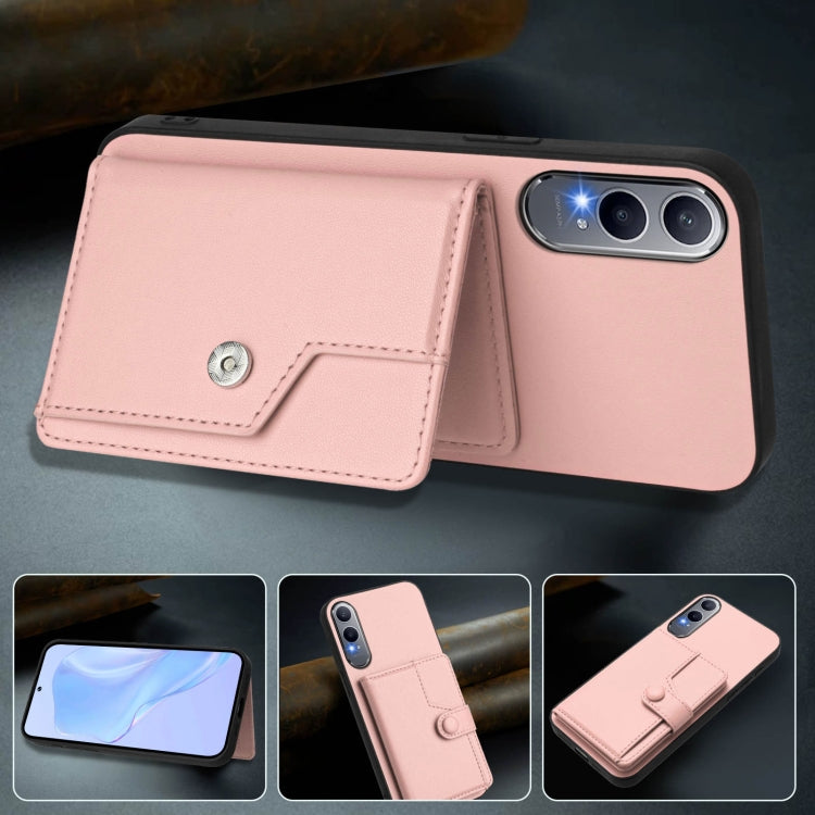 For OnePlus Nord CE4 Lite 5G Button Card Bag RFID Anti-theft Phone Case