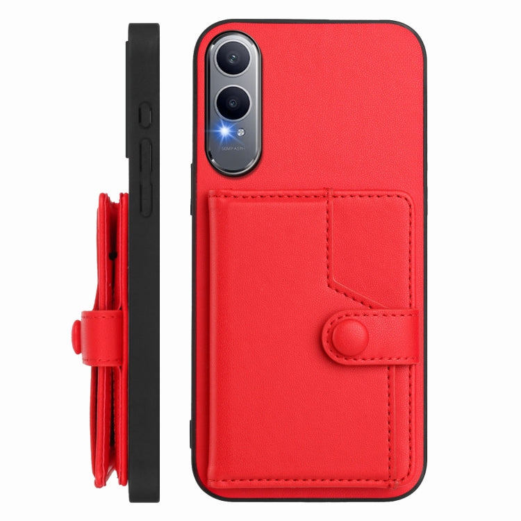 For OnePlus Nord CE4 Lite 5G Button Card Bag RFID Anti-theft Phone Case