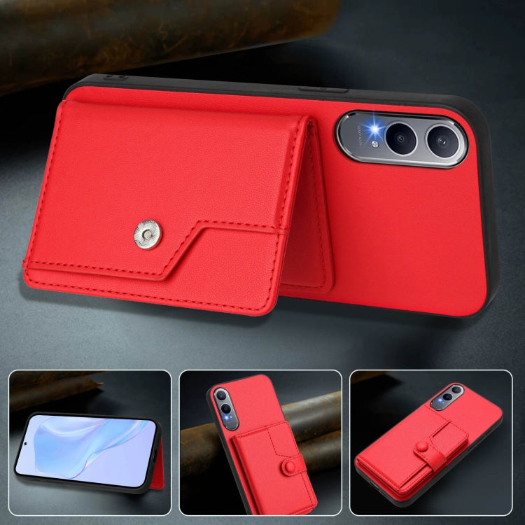 For OnePlus Nord CE4 Lite 5G Button Card Bag RFID Anti-theft Phone Case