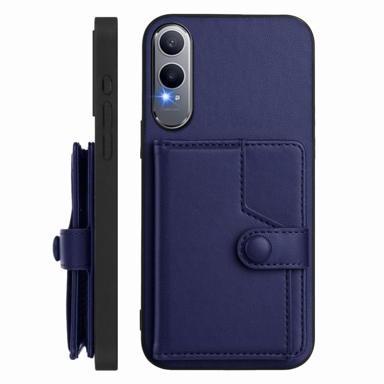 For OnePlus Nord CE4 Lite 5G Button Card Bag RFID Anti-theft Phone Case