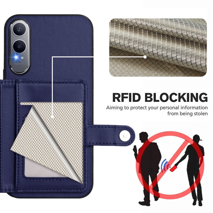 For OnePlus Nord CE4 Lite 5G Button Card Bag RFID Anti-theft Phone Case