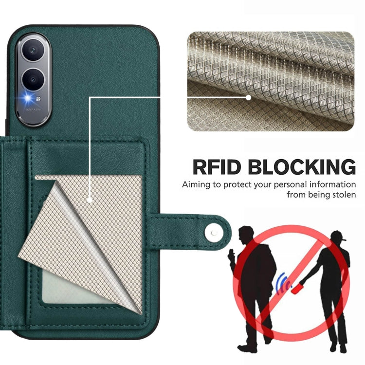 For OnePlus Nord CE4 Lite 5G Button Card Bag RFID Anti-theft Phone Case
