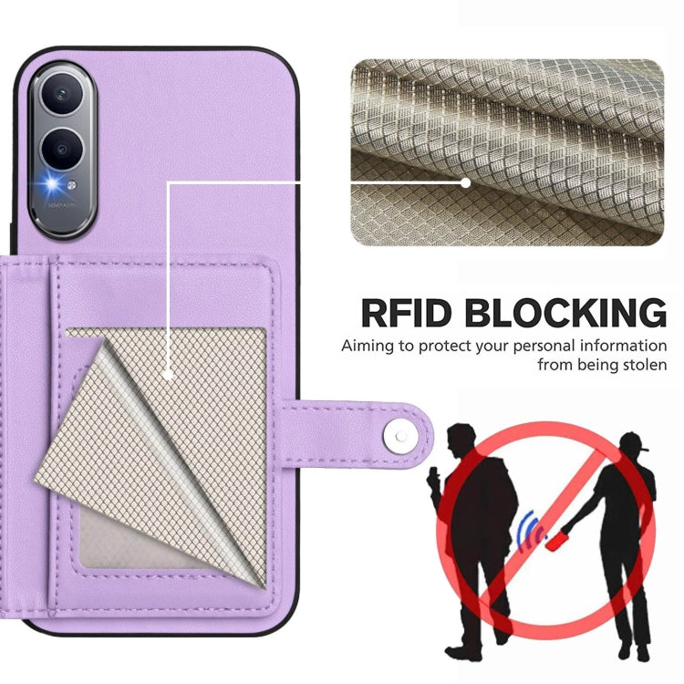 For OnePlus Nord CE4 Lite 5G Button Card Bag RFID Anti-theft Phone Case